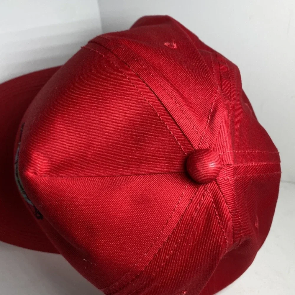 Vintage GOOD EARTH EQUIPMENT Snapback Baseball Hat Cap Embroidery Tools Red Gift - Picture 4 of 12